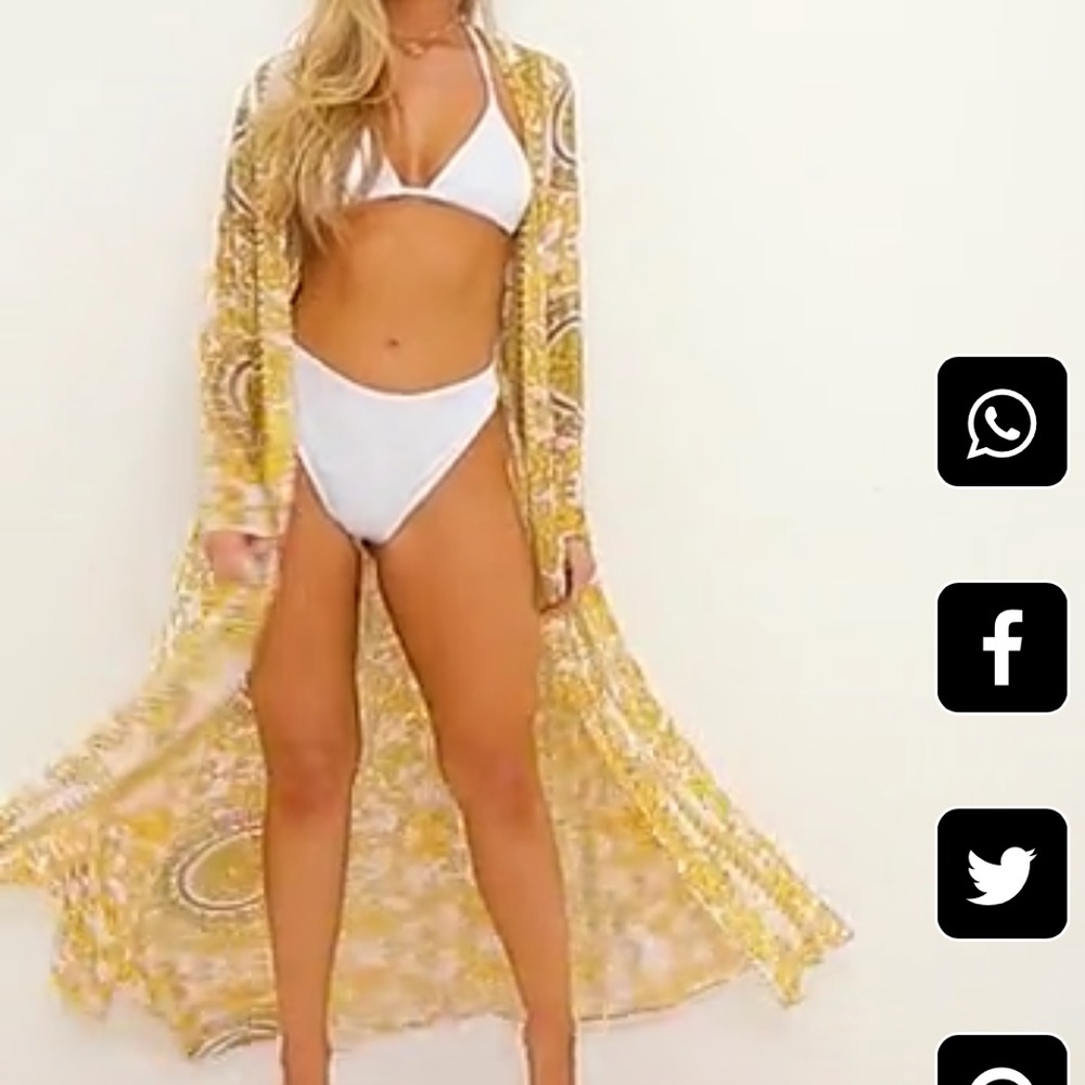 Pretty Little Thing Kimono “White Chain,” size 0